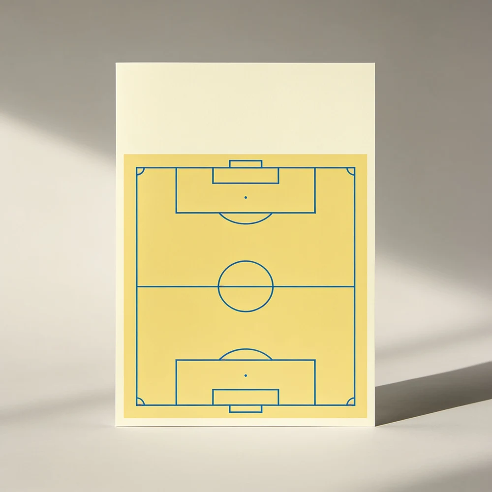 Pitch geometry poster — unpersonalised product illustration