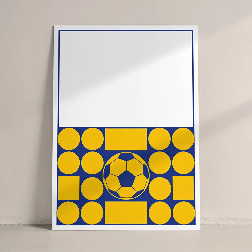 Match-day abstract poster — unpersonalised product illustration